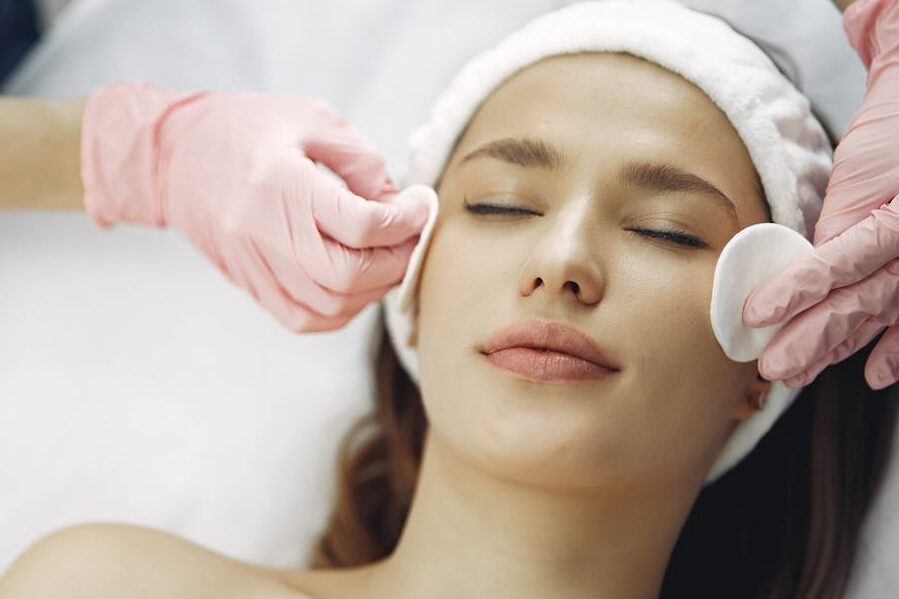 Woman Getting a Facial Treatment